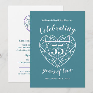 Alexandrite Anniversary 55 years of love invites