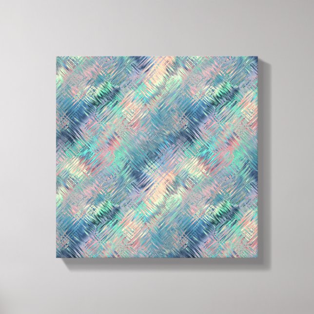Alexandrite Blue Glassy Texture Canvas Print (Front)