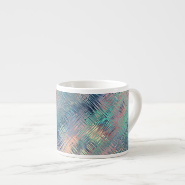 Alexandrite Blue Glassy Texture Espresso Cup (Front Right)