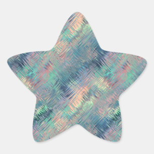 Alexandrite Blue Glassy Texture Star Sticker