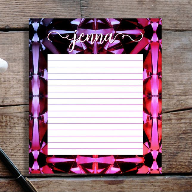Alexandrite Gemstone Lined Personalized Notepad (Creator Uploaded)