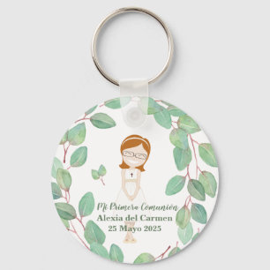 Alexia model sheet metal key First communion Keychain