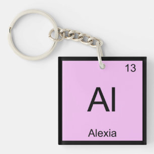 Alexia Name Chemistry Element Periodic Table Keychain