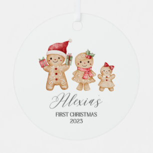 Alexia Personalized Baby's First Christmas Metal Ornament