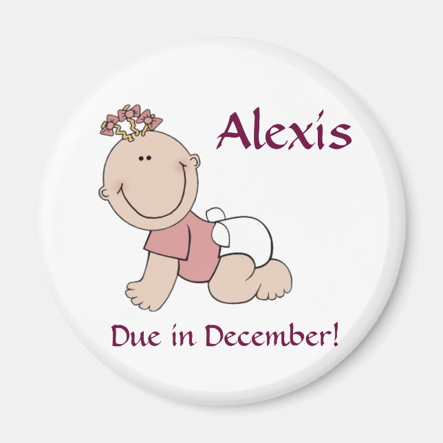 Alexis Baby Girl Magnet (Front)