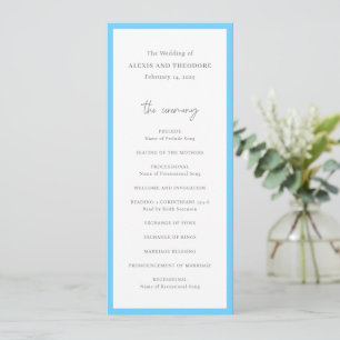 Alexis Blue Elegant Modern Wedding Program