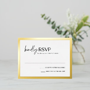 Alexis Elegant Modern Wedding Foil RSVP Card