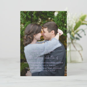 Alexis Lavender Elegant Modern Wedding Invitation