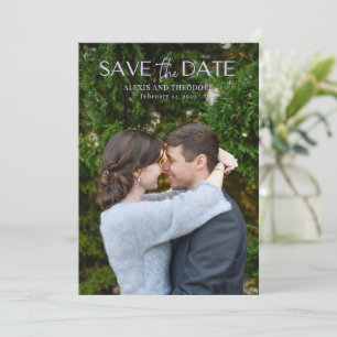 Alexis Lavender Elegant Modern Wedding Save The Date