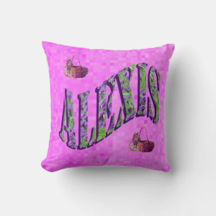 Alexis Name Logo, Throw Pillow