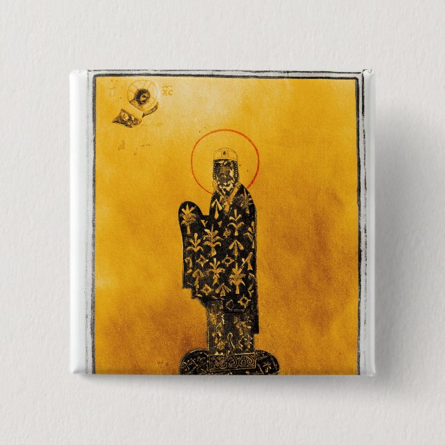 Alexius I Comnenus , Byzantine emperor 2 Inch Square Button (Front)