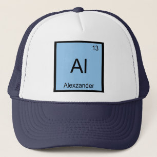 Alexzander Name Chemistry Element Periodic Table Trucker Hat
