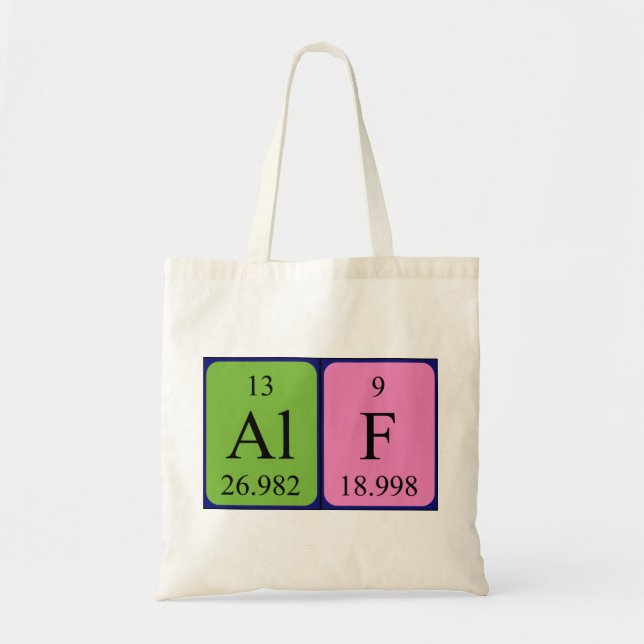 Alf sac fourre-tout de nom de table périodique (Devant)
