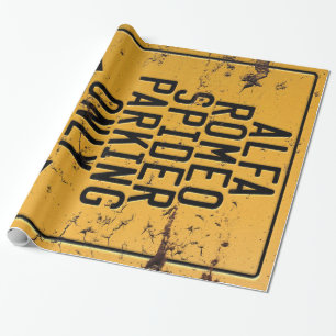 Alfa Romeo Spider Parking Only Wrapping Paper