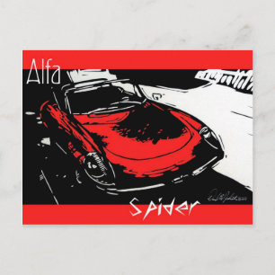 Alfa Spider Postcard