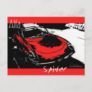 Alfa Spider Postcard