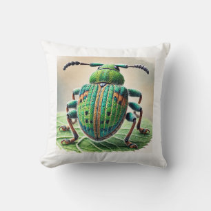 Alfalfa Weevil 230824IREF230 - Watercolor Throw Pillow