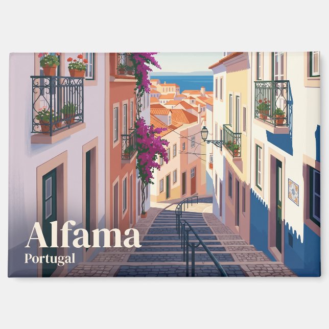 Alfama District Portugal Magnet (Front)