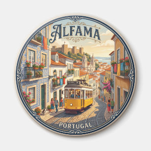 Alfama District Portugal Magnet