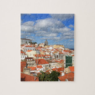 Alfama Lisbon rooftops Jigsaw Puzzle