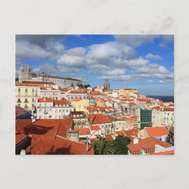 Alfama Lisbon rooftops Postcard (Front)