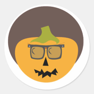 Alfie Afro Halloween Button Classic Round Sticker