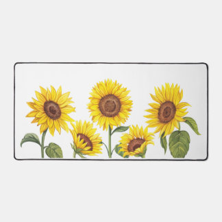 Alfombrilla de escritorio de girasoles amarillos