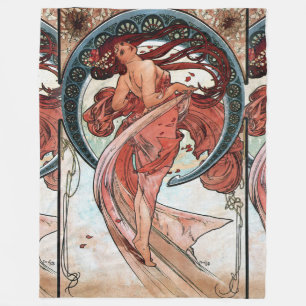 Alfons Mucha 1898 Dance Fleece Blanket