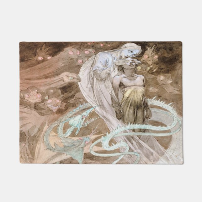 Alfons Mucha 1899 Le Pater Doormat (Front)