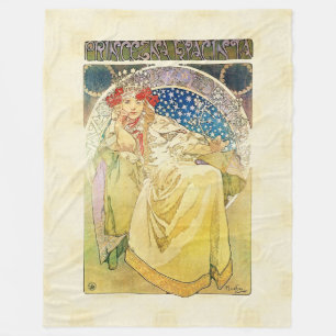 Alfons Mucha 1911 Princezna Hyacinta Fleece Blanket