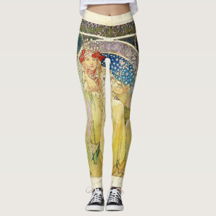 Alfons Mucha 1911 Princezna Hyacinta Leggings