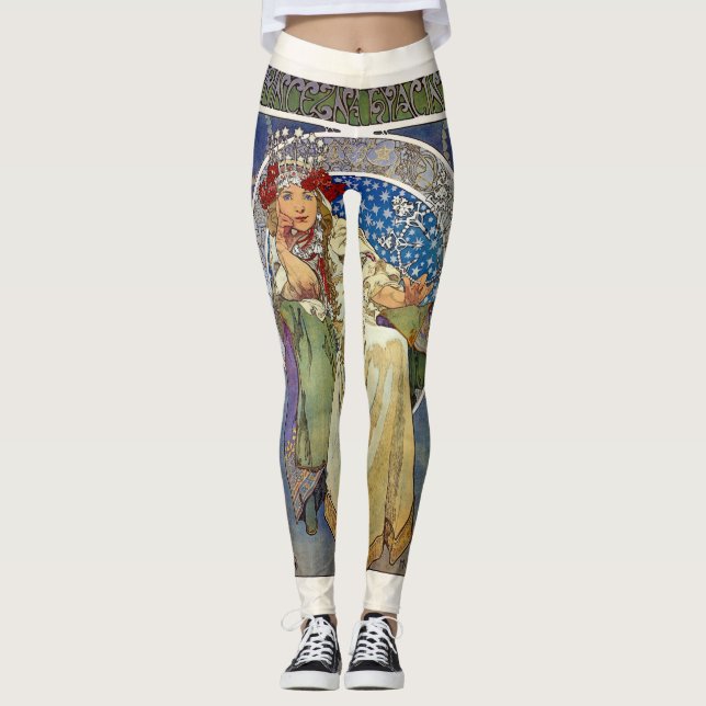 Alfons Mucha 1911 Princezna Hyacinta Leggings (Front)