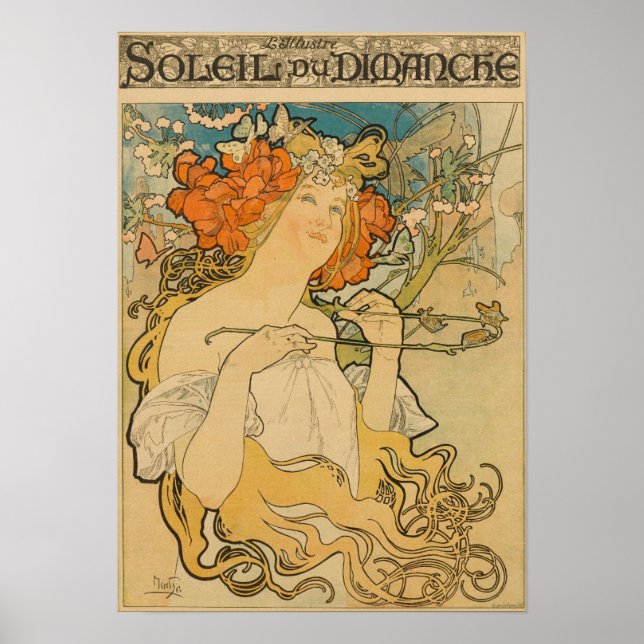 Alfons Mucha -  Art Nouveau Poster (Devant)
