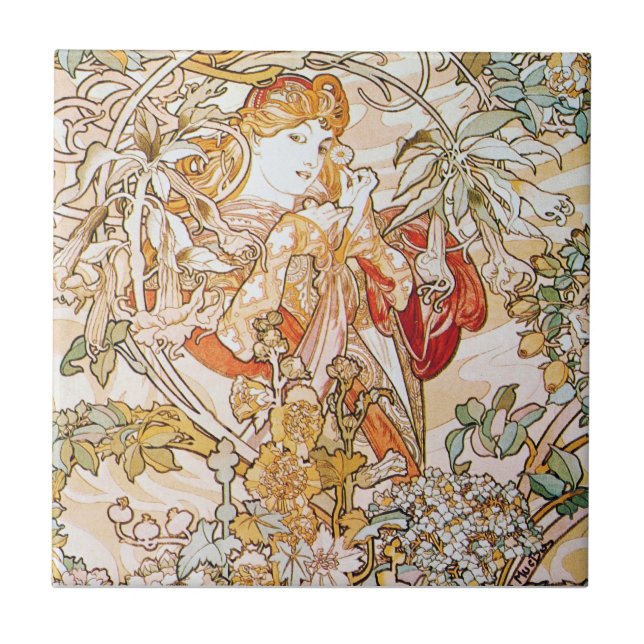 Alfons Mucha Art Tile (Front)