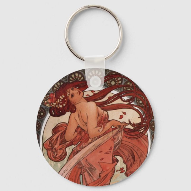 Alfons Mucha Dance Keychain (Front)