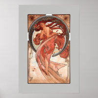Alfons Mucha GIRL DANCER Vintage 1890's image