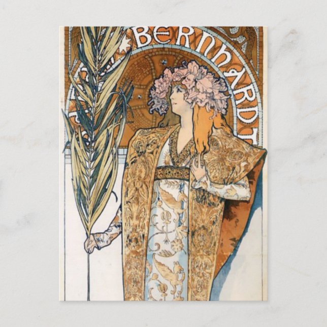 Alfons Mucha Gismonda Postcard (Front)