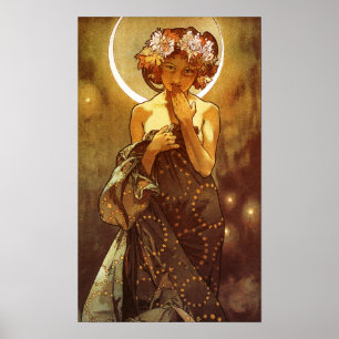 Alfons Mucha: Luna Poster
