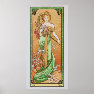 Alfons Mucha - Spring 1900 Poster