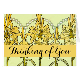 Alfonse Mucha Art Nouveau Lily Floral Pattern