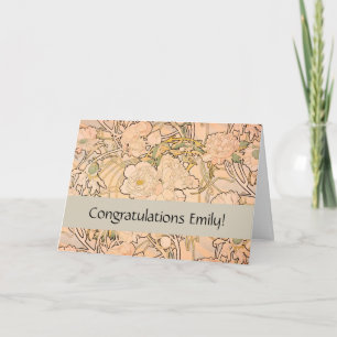 Alfonse Mucha Art Nouveau Peonies Card