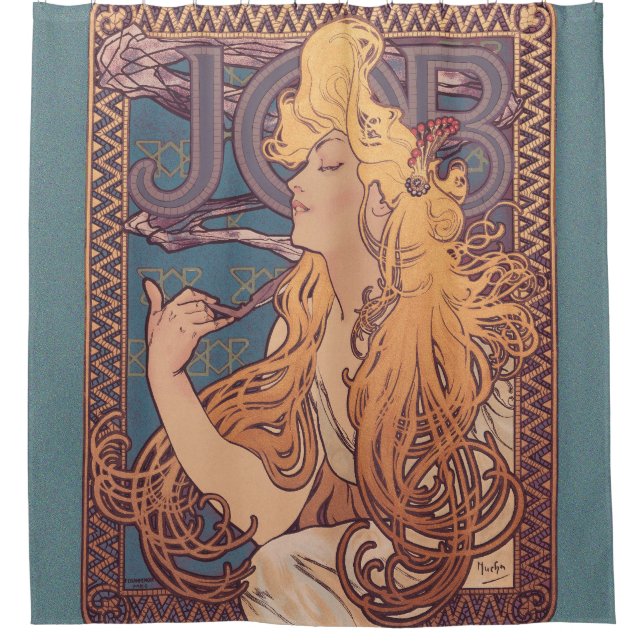 Alfonse Mucha Job Art Nouveau woman (Front)