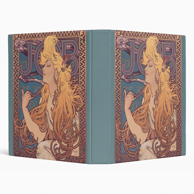 Alfonse Mucha Job Art Nouveau woman Binder (Background)