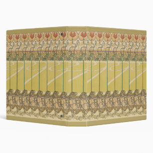 Alfonse Mucha Poppies Art Nouveau Floral Wallpaper Binder