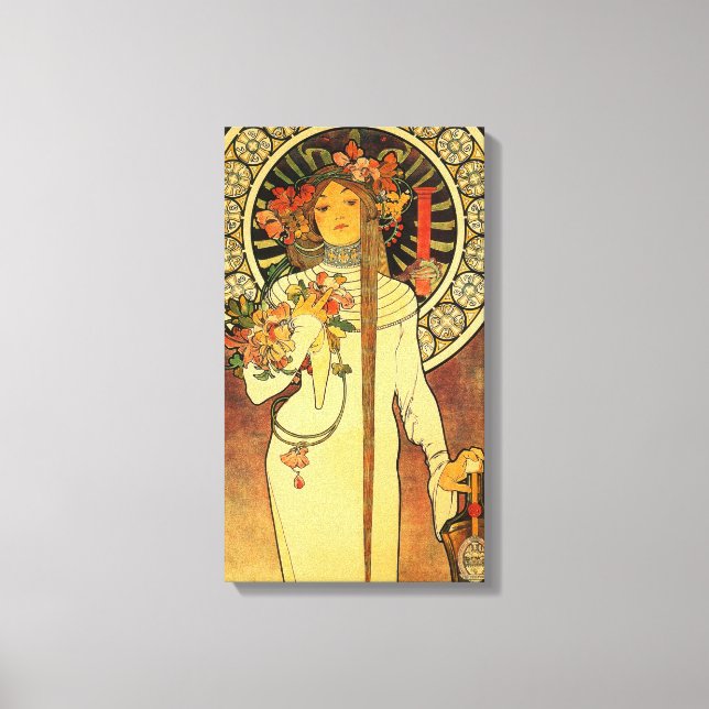 Alfonse Mucha Trappistine Nouveau Canvas Print (Front)
