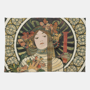 Alfonse Mucha Trappistine Nouveau Kitchen Towel