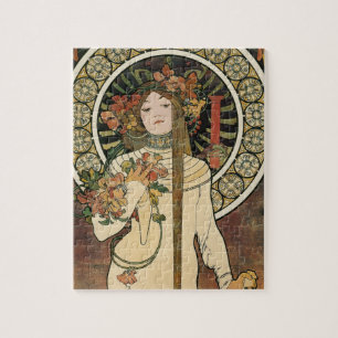 Alfonse Mucha Trappistine Nouveau Vintage Poster Jigsaw Puzzle