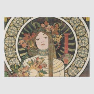 Alfonse Mucha Trappistine Nouveau Vintage Poster Tissue Paper