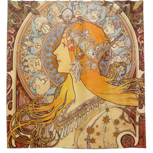 Alfonse Mucha Zodiac Art Nouveau Woman