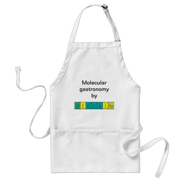 Alfonsina periodic table name apron (Front)